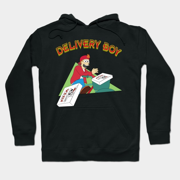 Delivery Boy Hoodie by agrazettidesign